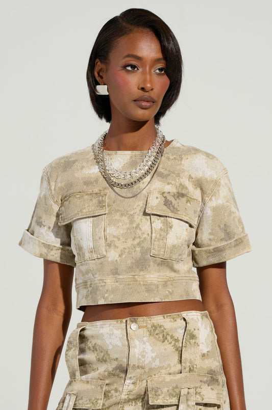 READY FOR WHATEVER CAMO SHORT SLEEVE SHIRT