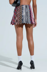RELAX WITH ME TIE MINI SKIRT