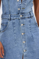 READ IT AND WEEP DENIM MINI DRESS