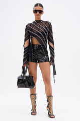 RICH GIRL ENERGY FAUX LEATHER SHORT