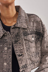 RIZZO STUDDED DENIM JACKET
