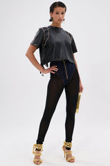 ROCKSTAR STUDDED FRINGE TOP