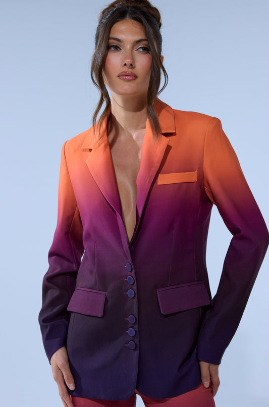 RISE AND SHINE OMBRE BLAZER