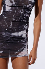 ROCKSTAR MESH MINI DRESS