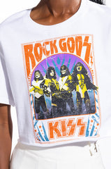 ROCK ON SLEEVELESS BAND TANK TOP
