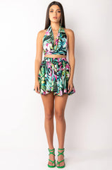 RITA FLORAL HALTER TOP