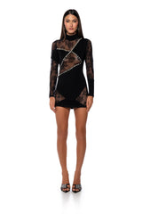RAMONA LACE EMBELLISHED MINI DRESS