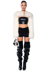 REAL MONGOLIAN FUR BOLERO JACKET