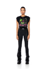 RIO CHECKER PRINT HIGH RISE LEGGING WITH 4 WAY STRETCH