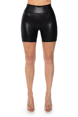 RIO HIGH RISE SUPER STRECH BIKER SHORTS IN BLACK