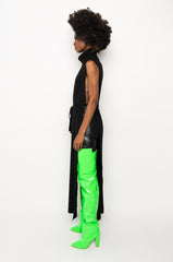 RISKY BUSINESS MOCK NECK OPEN SIDE SWEATER