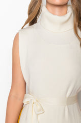RISKY BUSINESS MOCK NECK OPEN SIDE SWEATER