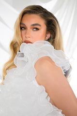 RAOLA ULTRA RUFFLED SLEEVELESS DRESS