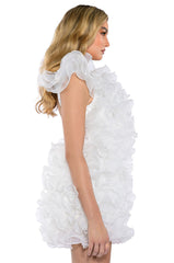 RAOLA ULTRA RUFFLED SLEEVELESS DRESS